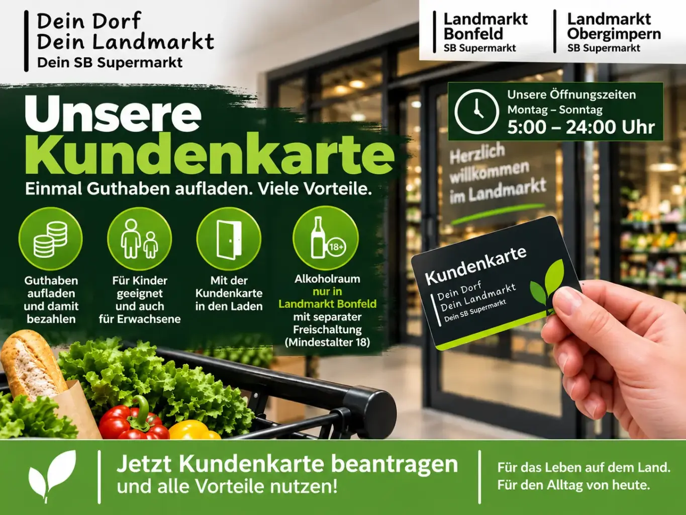 Beantragen Sie jetzt Ihre SB-Supermarkt Kundenkarte